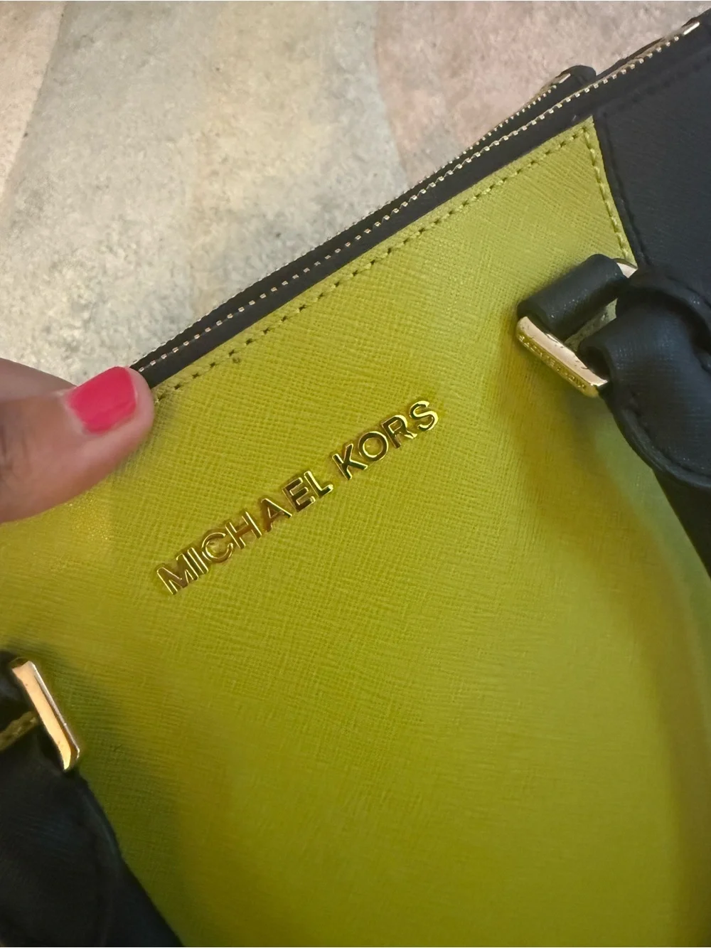 Michael Kors Selma medium color block satchel